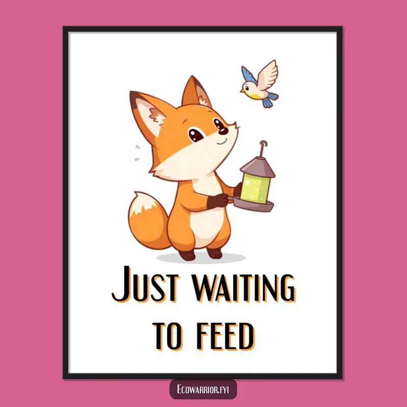 Funny Fox Wonder Poster: Captivating Curious Scene for Wall Art Decor