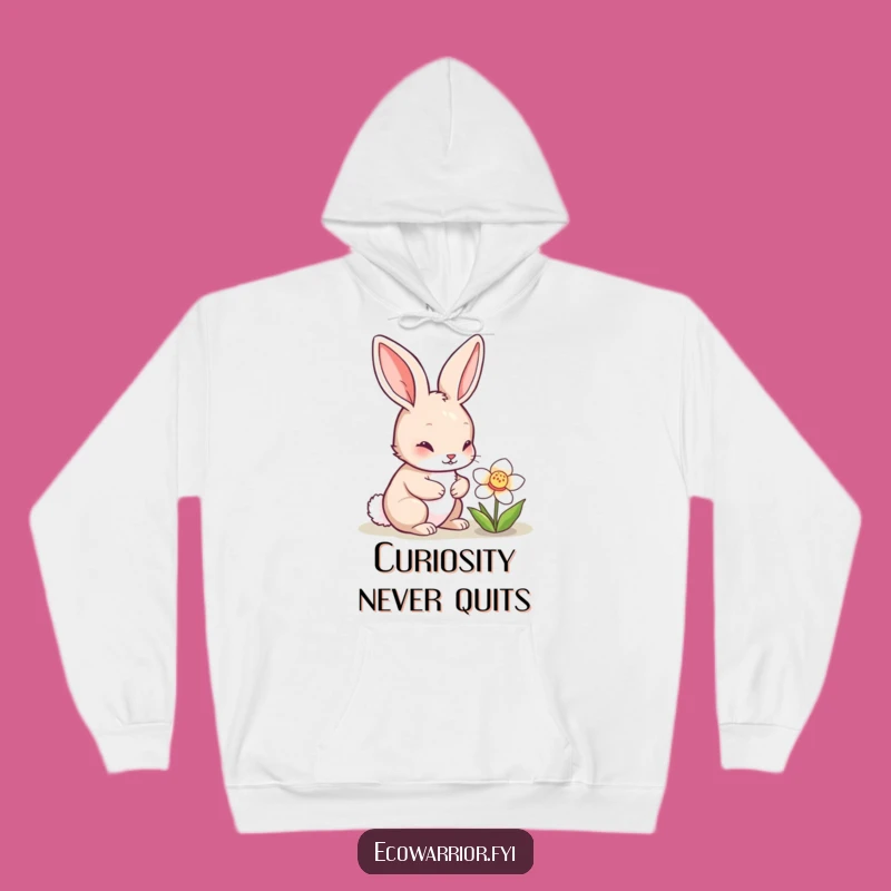 Cozy Funny Rabbit Hoodie: Warm & Whimsical Gift for Flower Fans