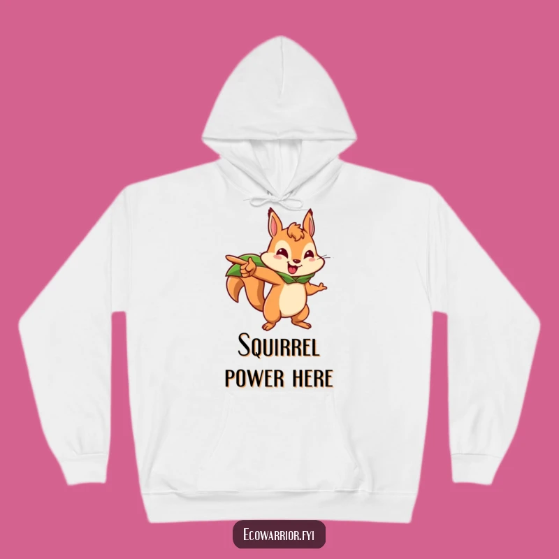 Cozy Funny Squirrel Adventure Hoodie: Brave Squirrel Leading, Warm & Hilarious Gift