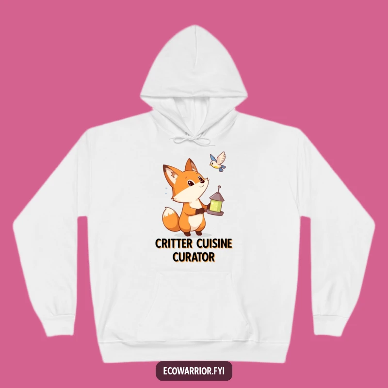 Cozy Funny Fox Hoodie: Warm Your Soul with This Curious Bird Feeder Design