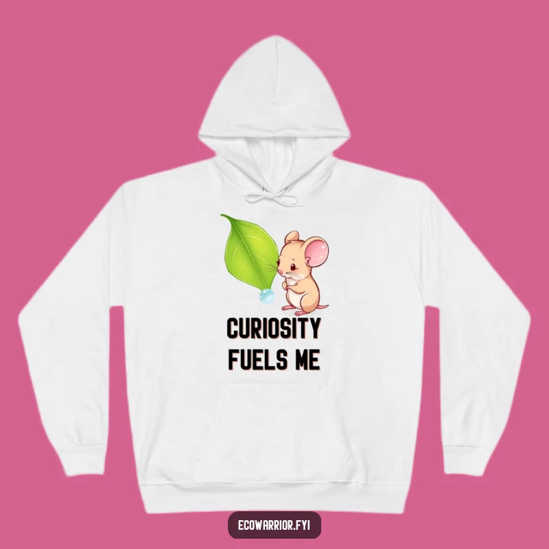 Funny Curious Mouse Hoodie: Cozy Comfort with Tiny Explorer, Hilarious Nature Gift