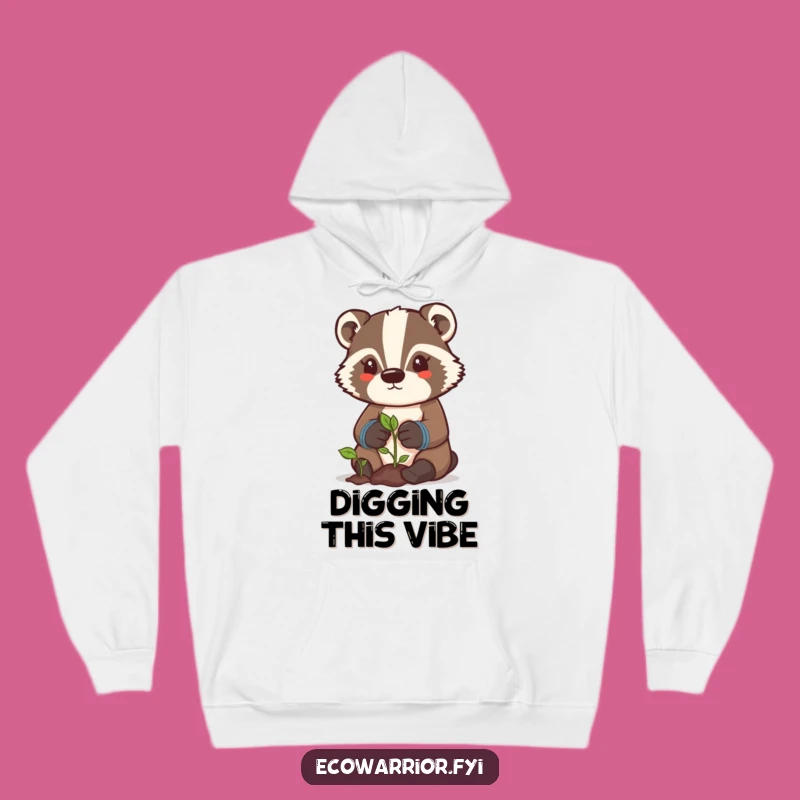 Funny Badger Gardener Hoodie - Cozy Sprout Tender Apparel, Ideal Humorous Gift