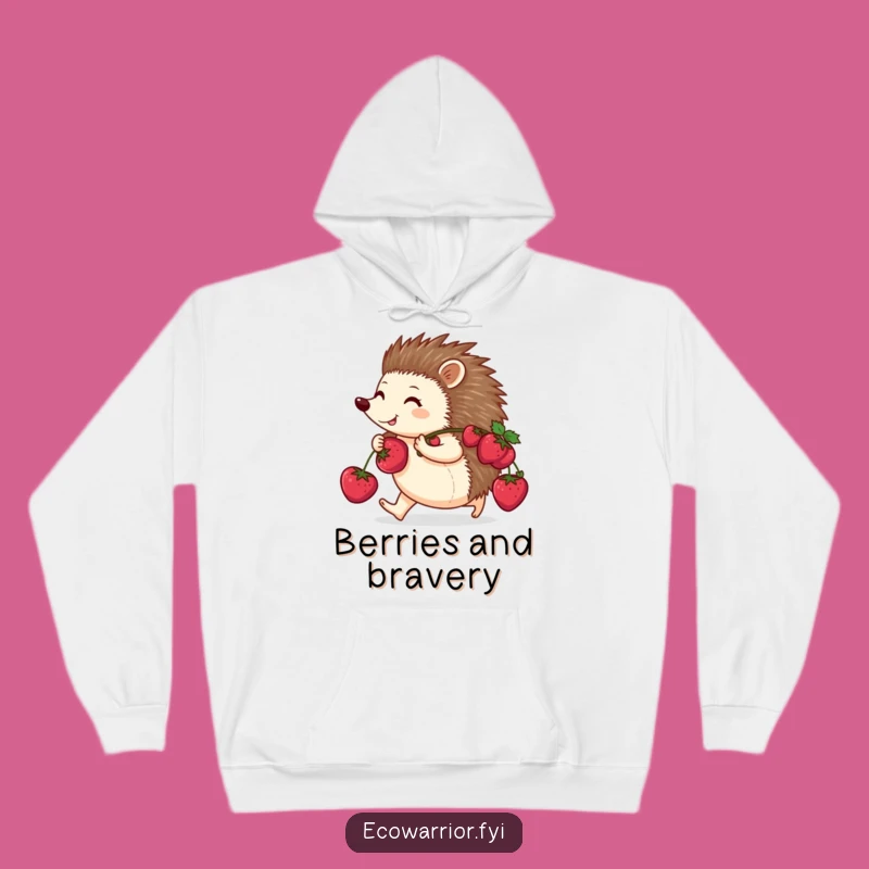 Funny Purposeful Hedgehog Hoodie: Cozy Comfort with Berry Carrier, Hilarious Outdoor Gift