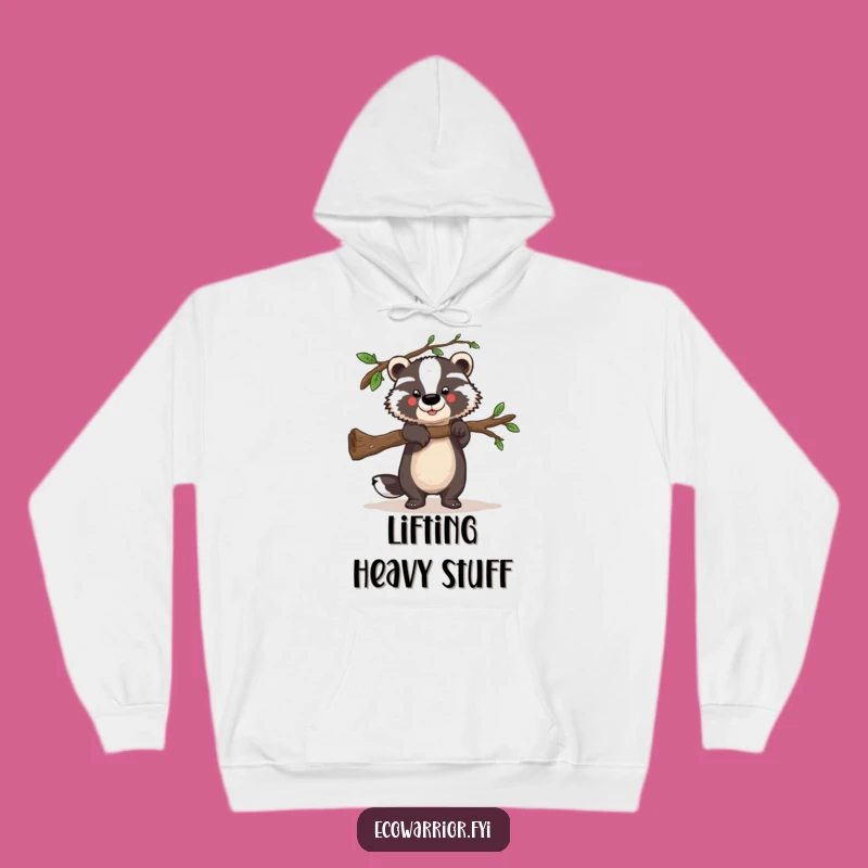 Funny Badger Hoodie: Strength Comfort, Helping Hand Cozy Gift