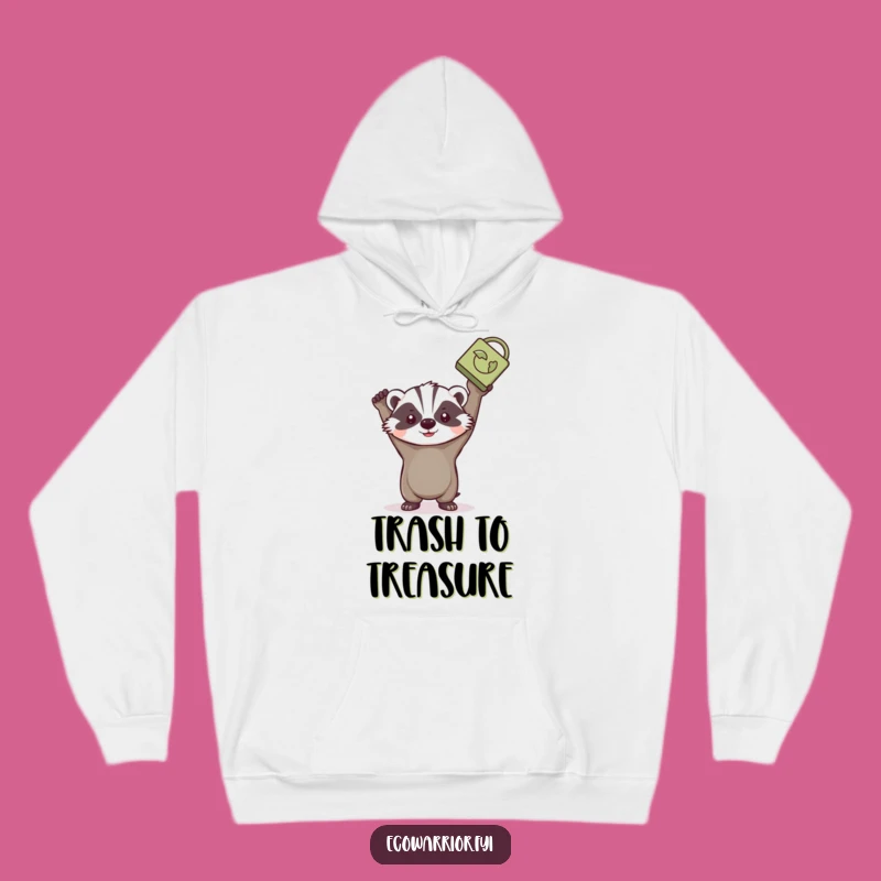 Funny Badger Hoodie: Cozy Eco-Warrior Sweatshirt, Determined Planet Gift