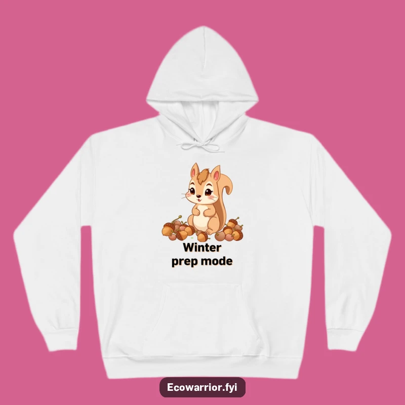 Funny Squirrel Acorn Collector Hoodie: Determined Character Sweatshirt Gift