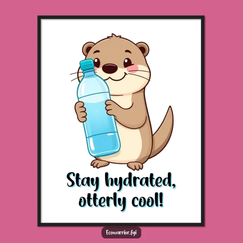 Free Printable Wall Art: Happy Otter Thumbs-Up, Eco-Friendly Downloadable Decor