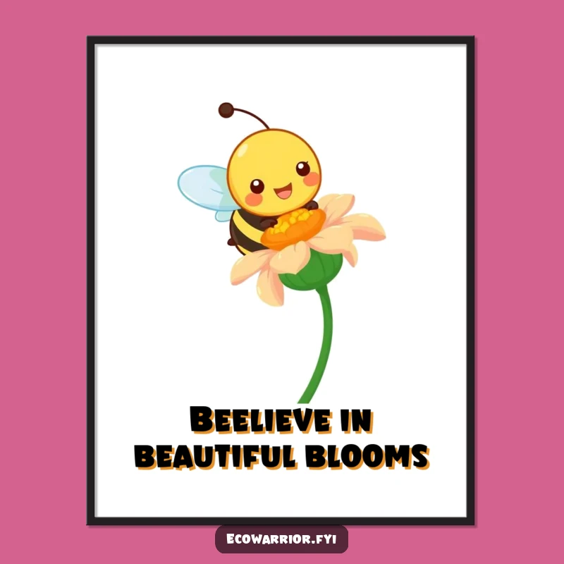 Funny Free Printable Bee Wall Art: Pollinating Joy, Downloadable Decor!