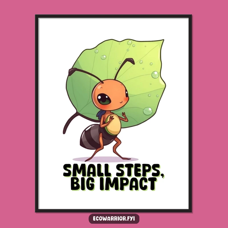 Funny Free Printable Wall Art: Diligent Ant's Strength for Your Inspiring Space!