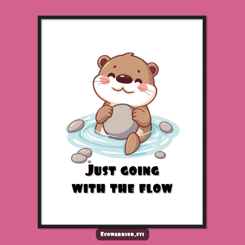 Funny Free Printable Wall Art: Otterly Relaxed Vibes for Your Home Decor!