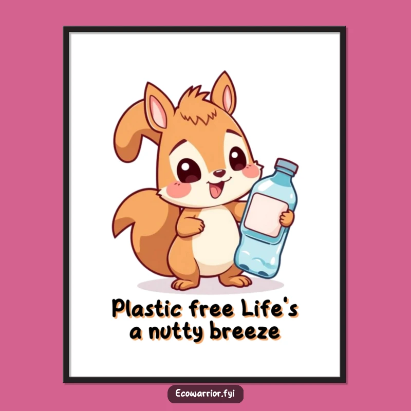 Free Printable Wall Art: Funny Squirrel Eco Warrior, Hilarious Downloadable Art for Your Space