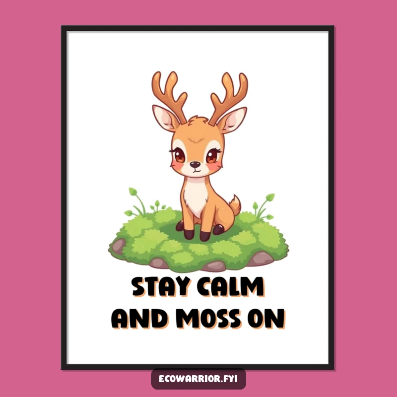 Free Printable Wall Art: Steadfast Deer Guardian - Serene Nature Decor