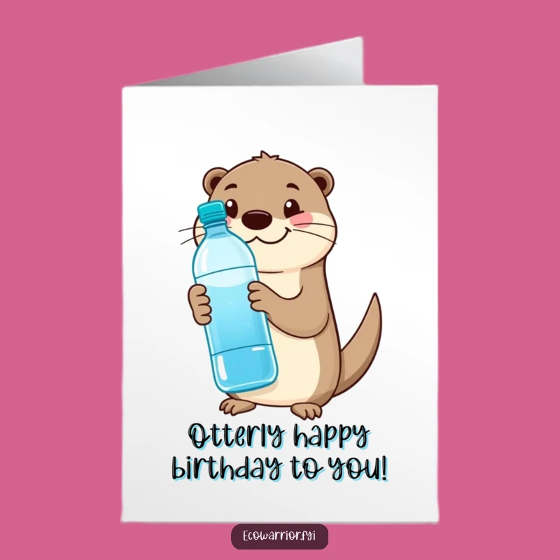 Free Printable Birthday Card: Happy Otter Thumbs-Up, Eco-Friendly Downloadable Gift