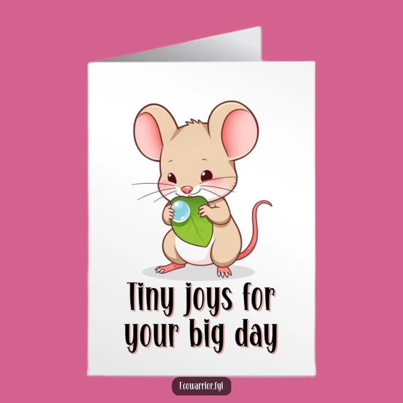 Free Printable Mouse Birthday Card: Funny Gentle Giant Downloadable Gift