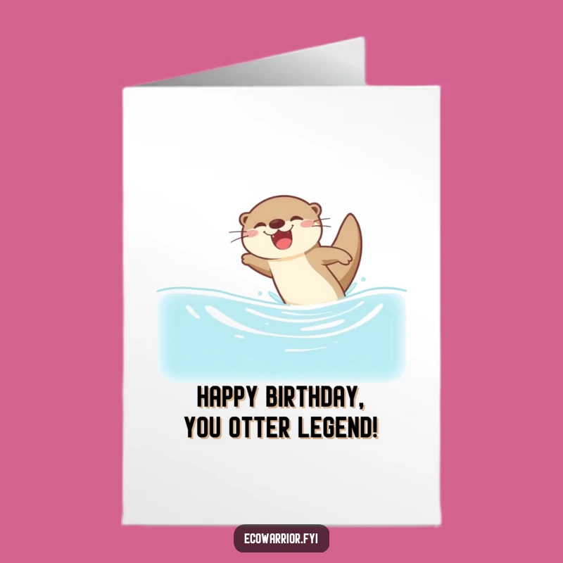 Free Printable Otter Birthday Card: Joyful Downloadable Gift for Fun-Loving Friends