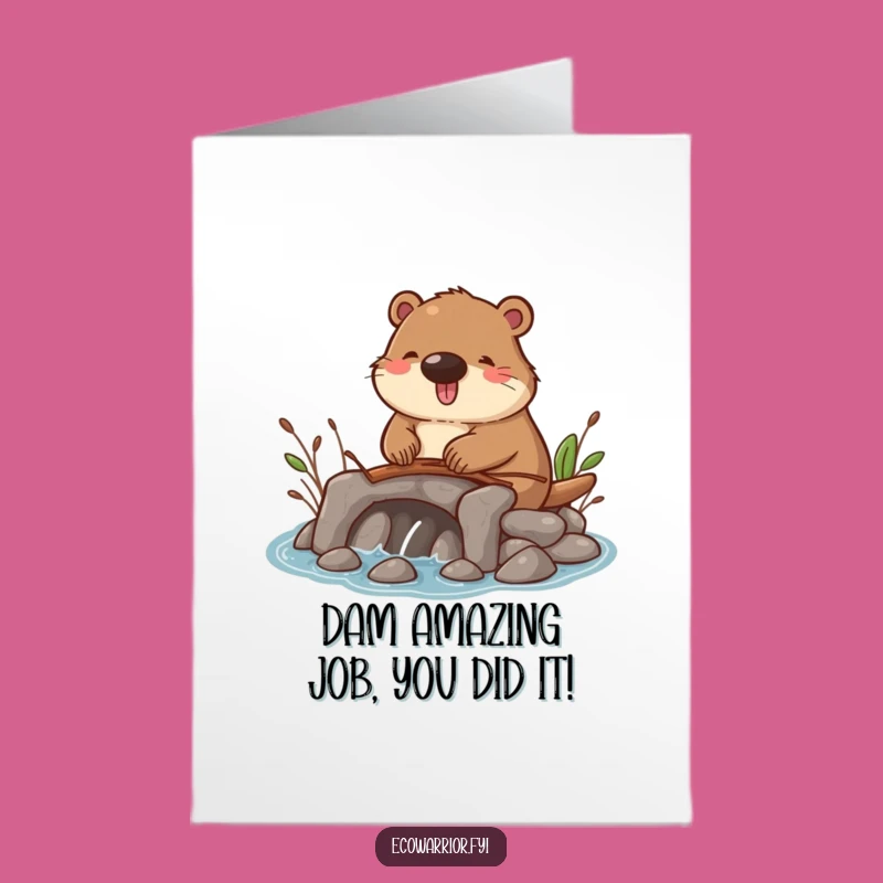 Free Printable Beaver Dam Congratulations Card: DIY Downloadable Gift!