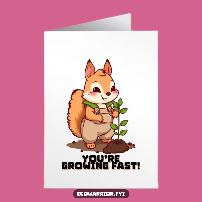 Funny Free Printable Squirrel Congrats Card - Planting Success Downloadable Art
