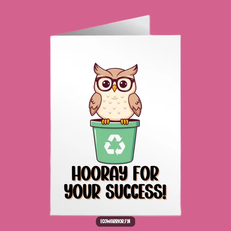 Free Printable Congrats Card: Wise Owl Spectacles Funny Downloadable Achievement Gift