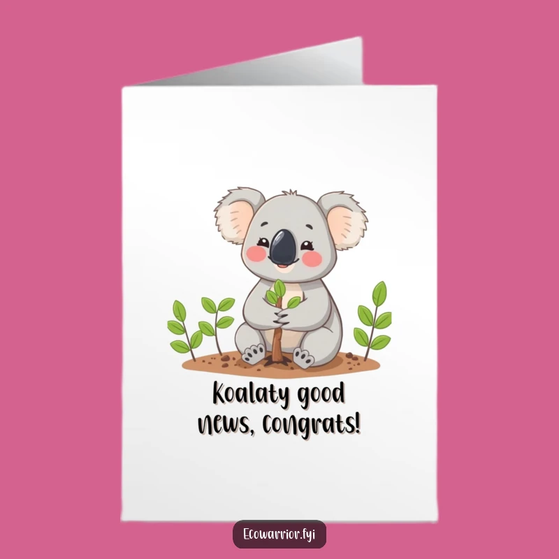 Free Printable Koala Congratulations Card: Adorable Downloadable Gift for New Beginnings