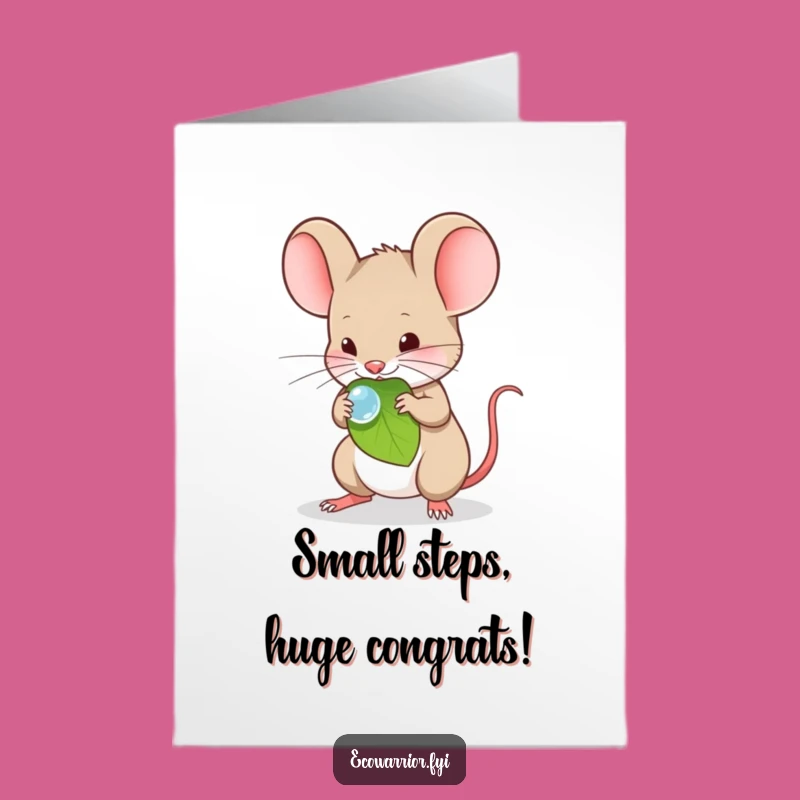 Free Printable Mouse Congratulations Card: Funny Gentle Giant Downloadable Gift