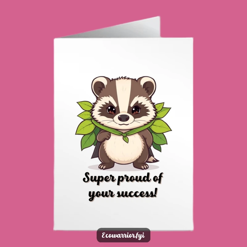 Super Badger Congrats Card: Free Printable Downloadable DIY Gift!
