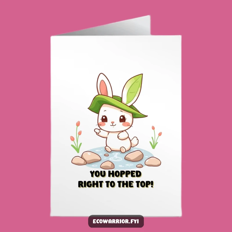 Free Printable Congratulations Card: Rabbit's Discovery, Humorous Downloadable Gift for Pure Achievements