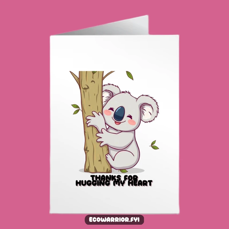 Free Printable Thank You Card: Victorious Koala Sapling - Funny Huggable Downloadable Gift