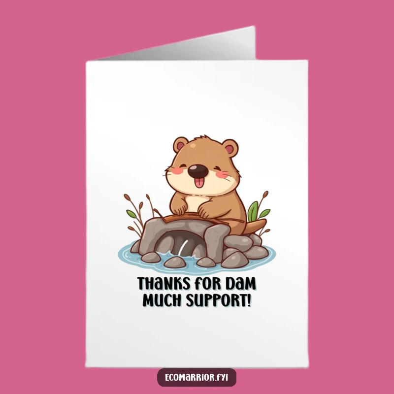 Free Printable Beaver Thank You Card: DIY Downloadable Gift for Appreciation!