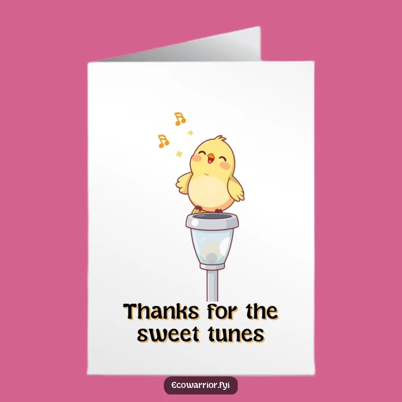 Free Printable Bird Thank You Card: Sunny Downloadable Gift for Happy Thanks