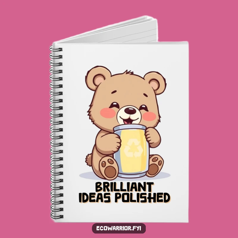 Funny Bear Cub Notebook: Happy Eco-Journal, Perfect for Green Thoughts and Ideas