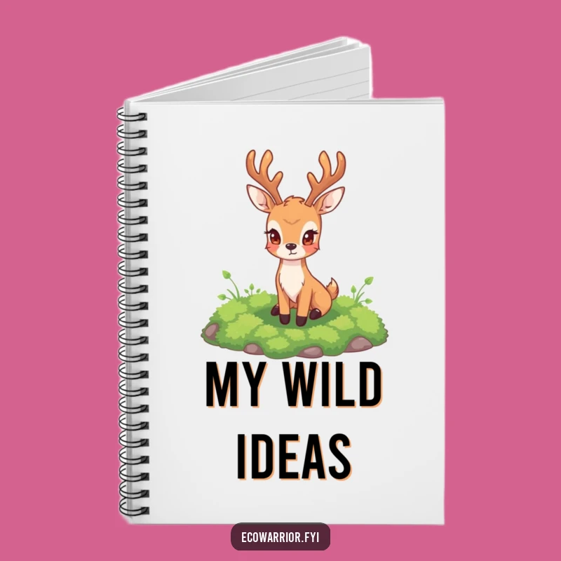 Deer Guarding Moss Notebook: Jot Down Thoughts with Woodland Peace
