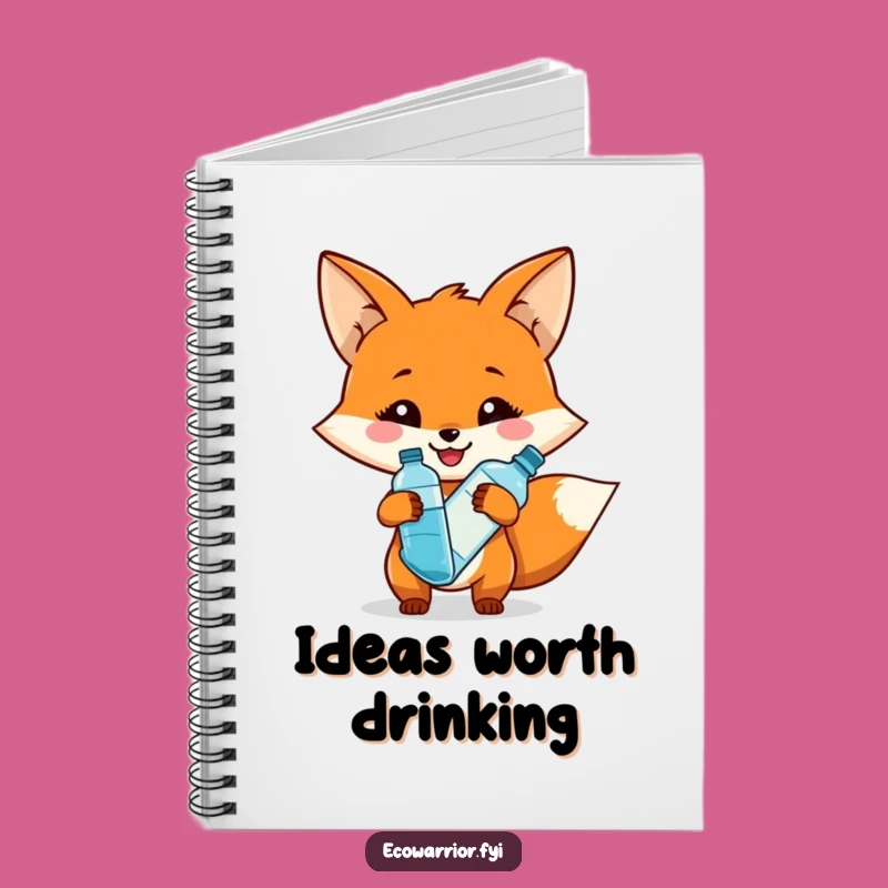 Funny Fox Notebook: Hydration Notes, Eco-Friendly Smiling Gift for Writers