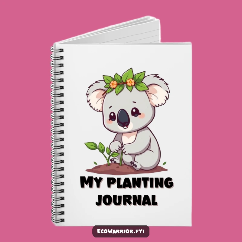 Funny Koala Sapling Notebook: Determined Gardener, Journaling Eco Gift