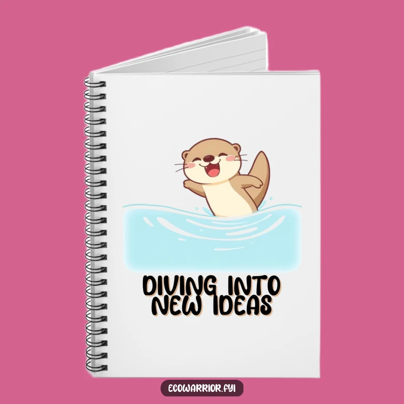 Funny Otter Dive Notebook - Write with Gleeful Energy