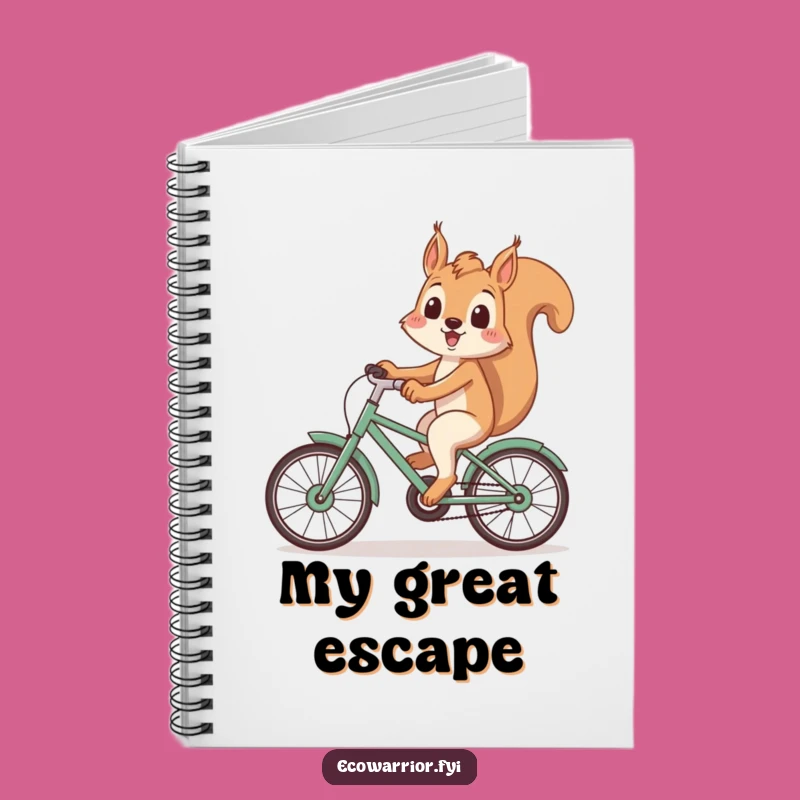 Funny Squirrel Bike Notebook: Recycled Ride, Journaling Eco Gift