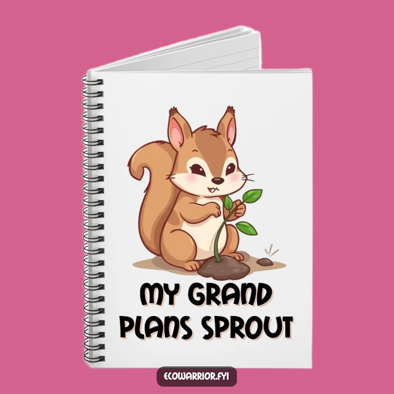 Funny Squirrel Notebook: Journal for Notes with Determined Planter Funny Gift