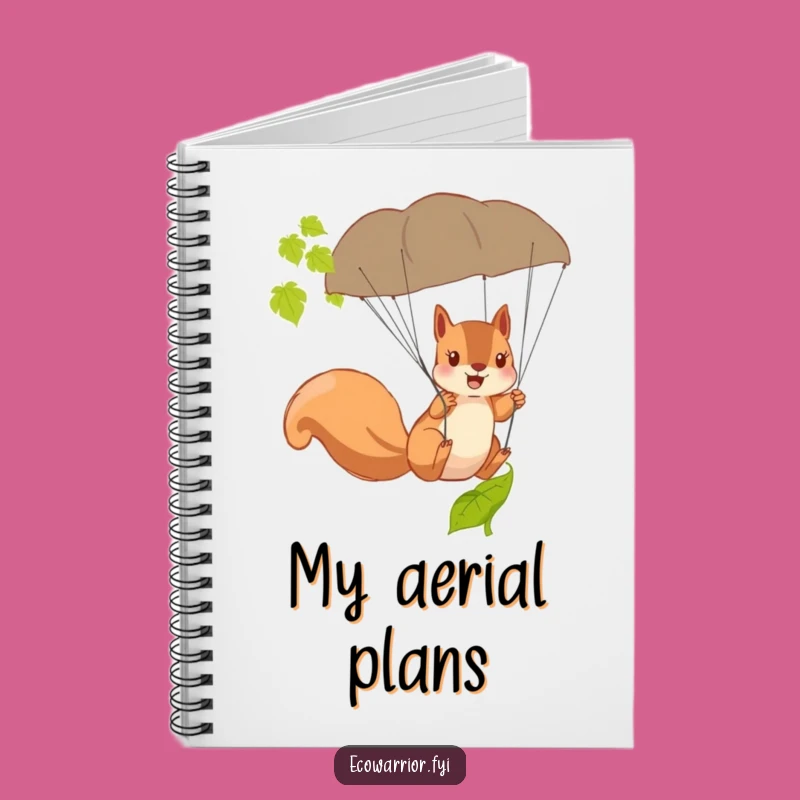 Funny Squirrel Parachute Notebook - Journal Your Daring Ideas