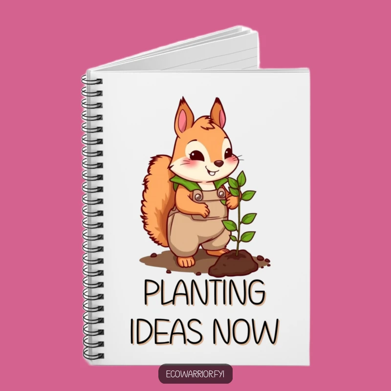 Funny Squirrel Planting Notebook: Cute Gardener Journal, Hilarious Nature Gift