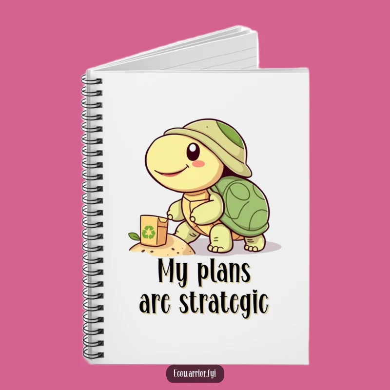 Funny Turtle Power Notebook - Write Your Green Journey