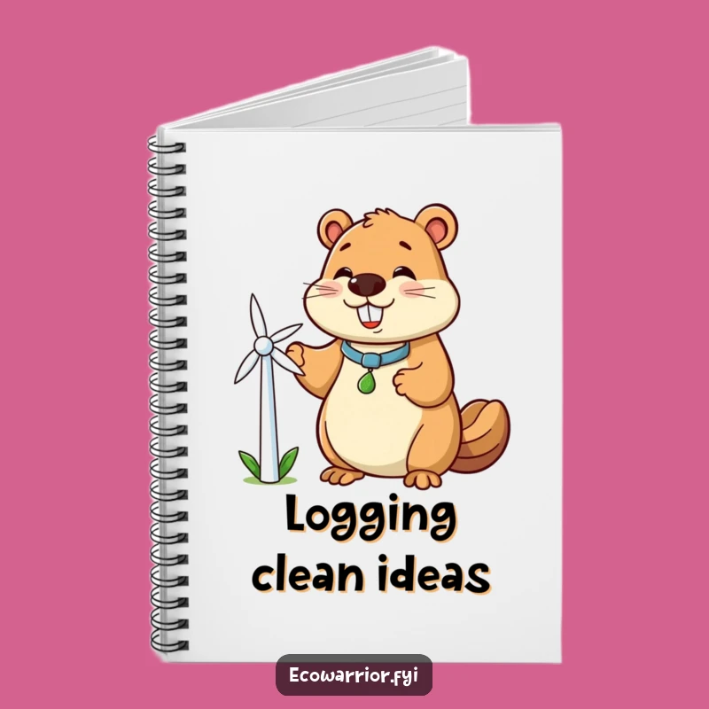 Funny Beaver Notebook: Jot Down Ideas for Clean Energy & More