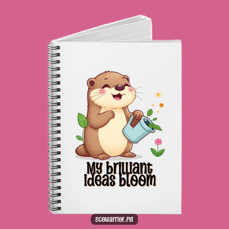 Funny Otter Gardener Notebook: Jot Down Ideas with a Smiling Plant Pal