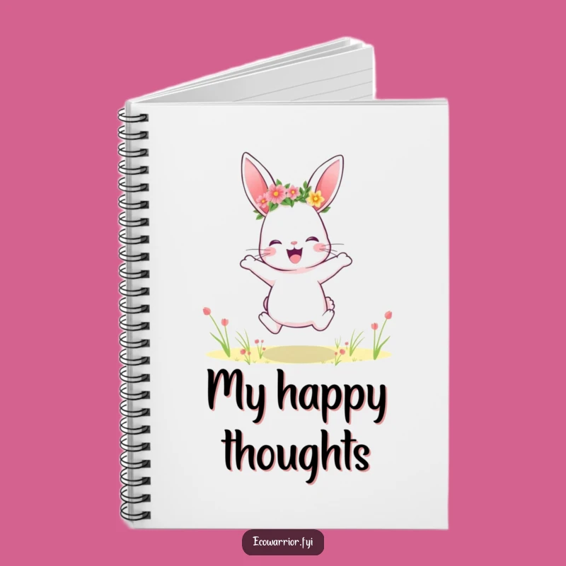 Funny Rabbit Notebook: Flower Crown Journal, Creative Joyful Gift for Writers