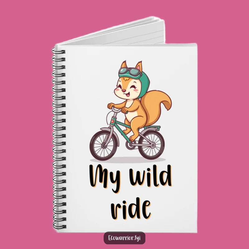 Funny Squirrel Eco Notebook: Playful Bike Journal, Green & Useful Funny Gift