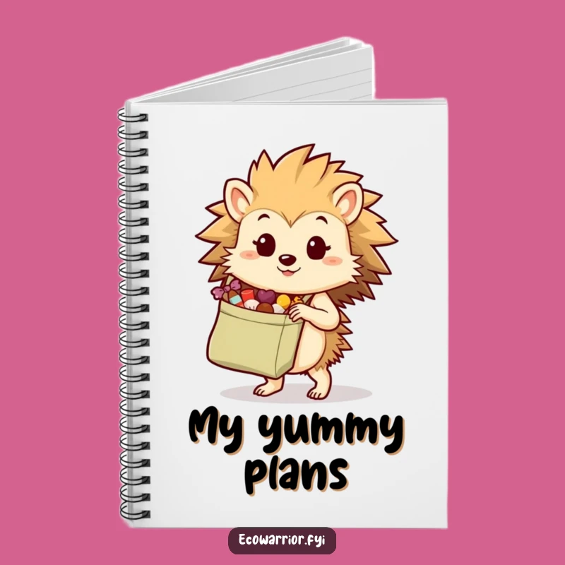 Funny Hedgehog Notebook: Treat Planner, Hilarious Eco-Gift for Organized Minds