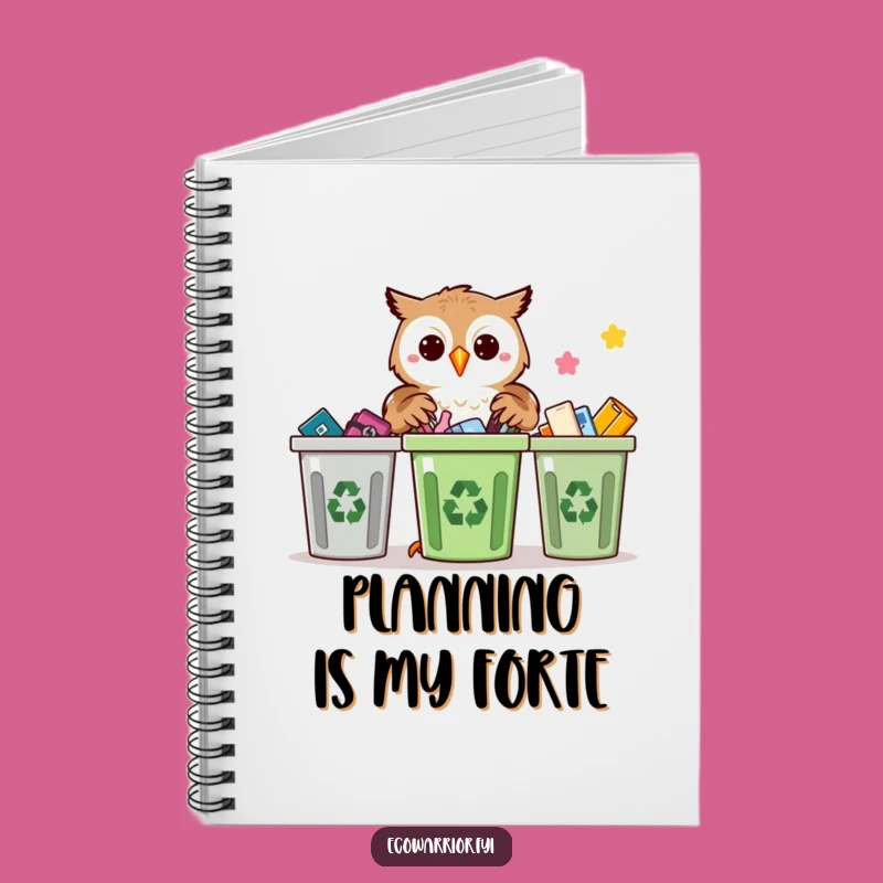 Funny Proud Owl Recycling Notebook: Journal Eco-Goals, Perfect Funny Gift