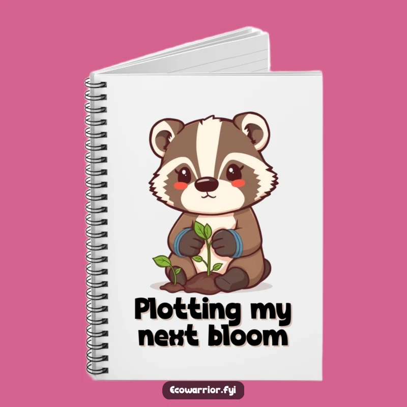 Funny Badger Gardener Notebook - Sprout Tender Journal, Perfect Humorous Gift