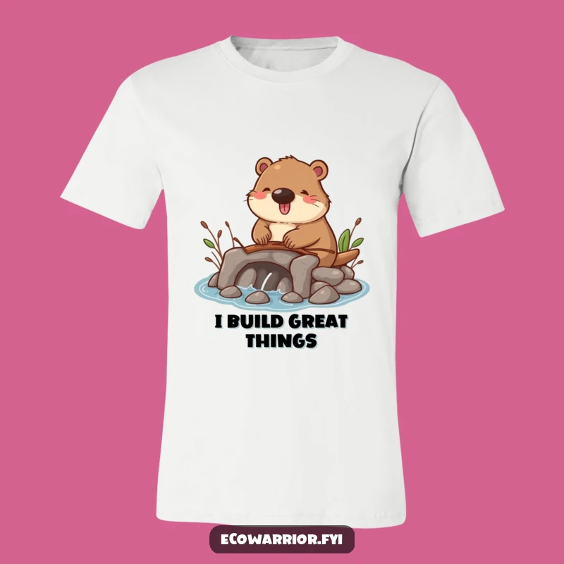 Funny Beaver Dam Builder T-Shirt: Hilarious Woodland Animal Tee for Gift