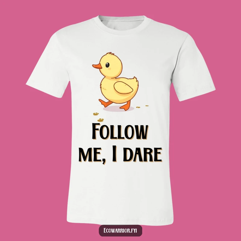 Funny Duckling's Determined Path T-Shirt: Adorable & Hilarious Baby Duck Tee