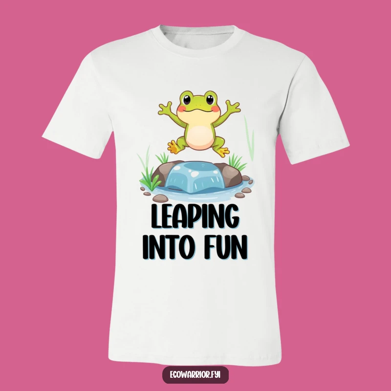 Funny Frog Jumping T-Shirt: Wearable Humor for Amphibian Enthusiasts