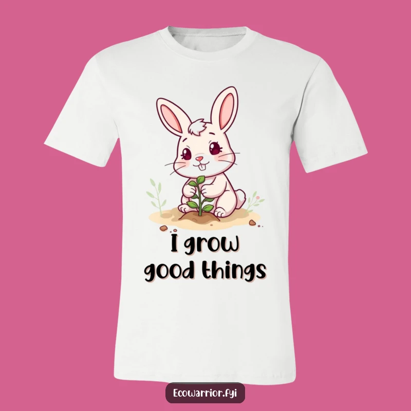 Funny Rabbit Planting T-Shirt: Cheerful Gardener's Determination for a Hilarious Gift
